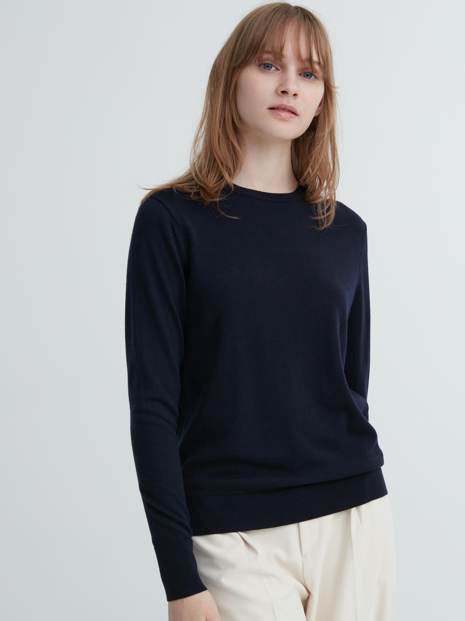 Merino Crew Neck Sweater | UNIQLO US