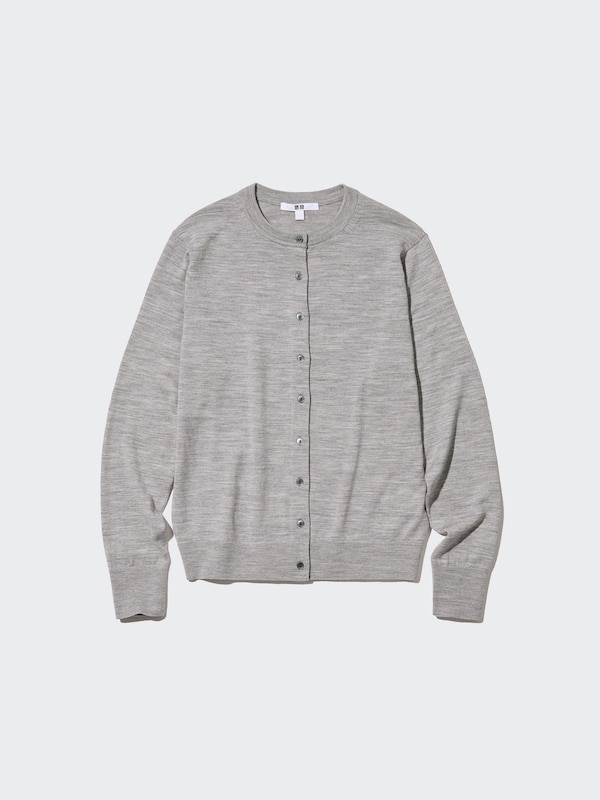Merino Crew Neck Cardigan