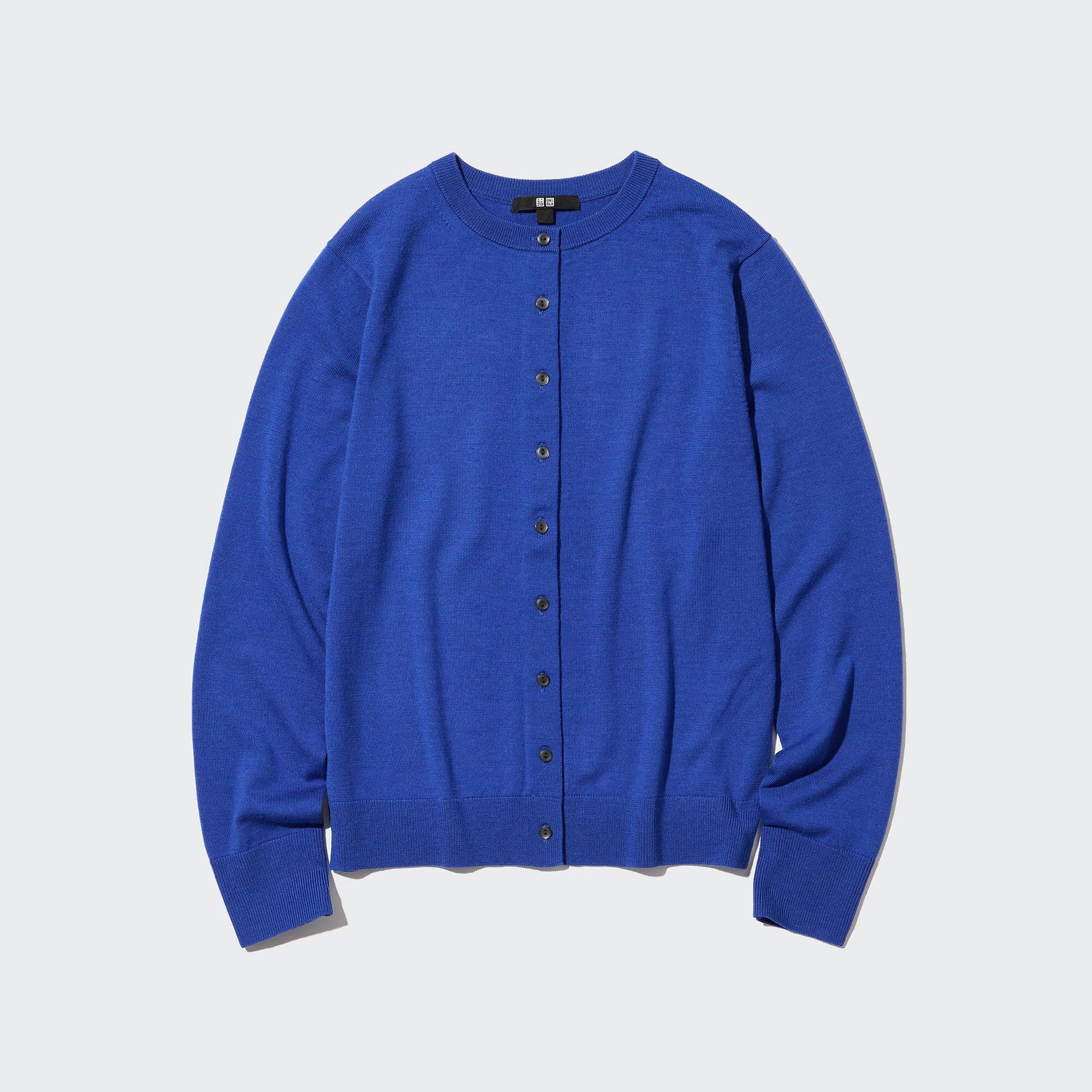 Extra Fine Merino Crew Neck Cardigan UNIQLO US