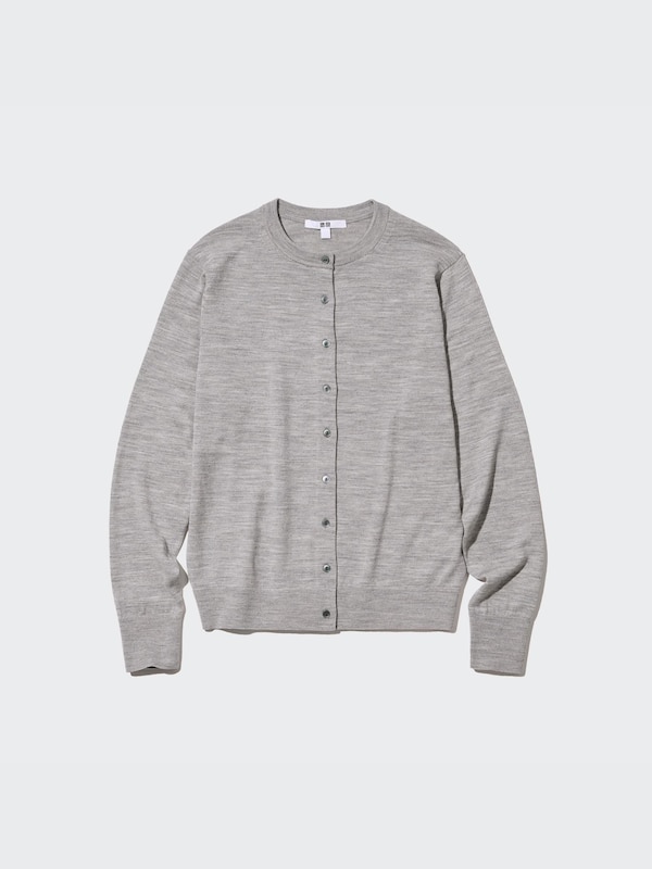 Merino Crew Neck Cardigan