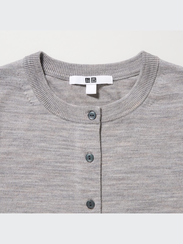 Merino Crew Neck Cardigan