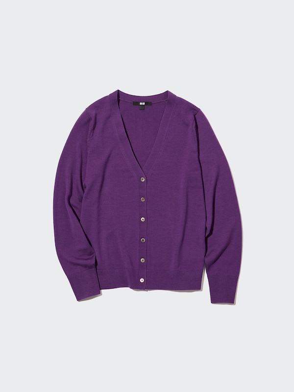 EXTRA FINE MERINO V-NECK CARDIGAN