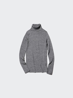 100% Merino Ribbed Turtleneck Jumper