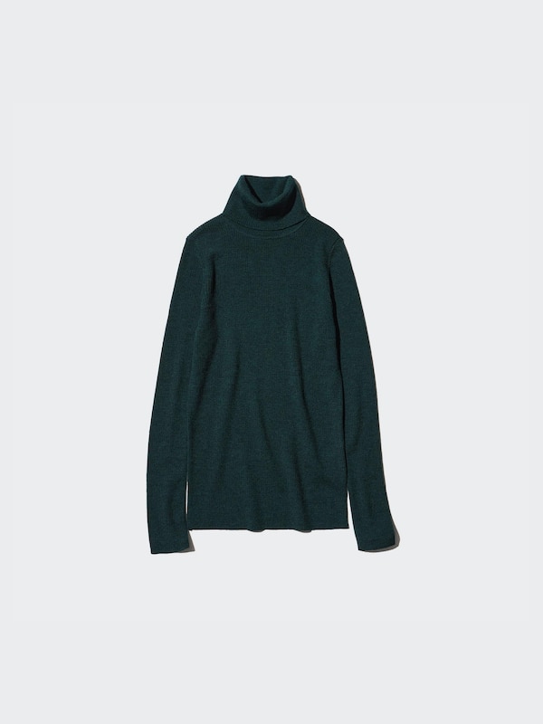 100% Merino Ribbed Turtleneck Jumper
