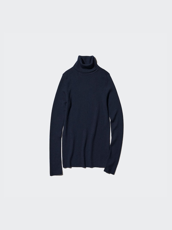 Merino Ribbed Sweater | Turtleneck
