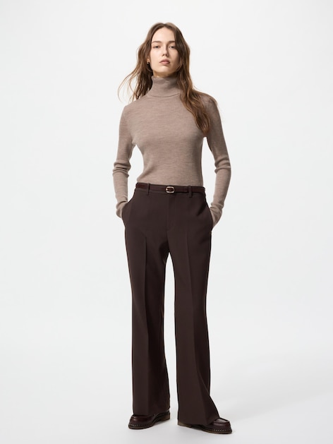 100% Merino Ribbed Turtleneck Sweater