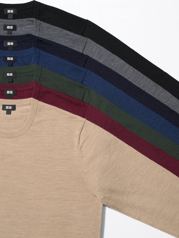 Extra Fine Merino Crew Neck Long-Sleeve Sweater
