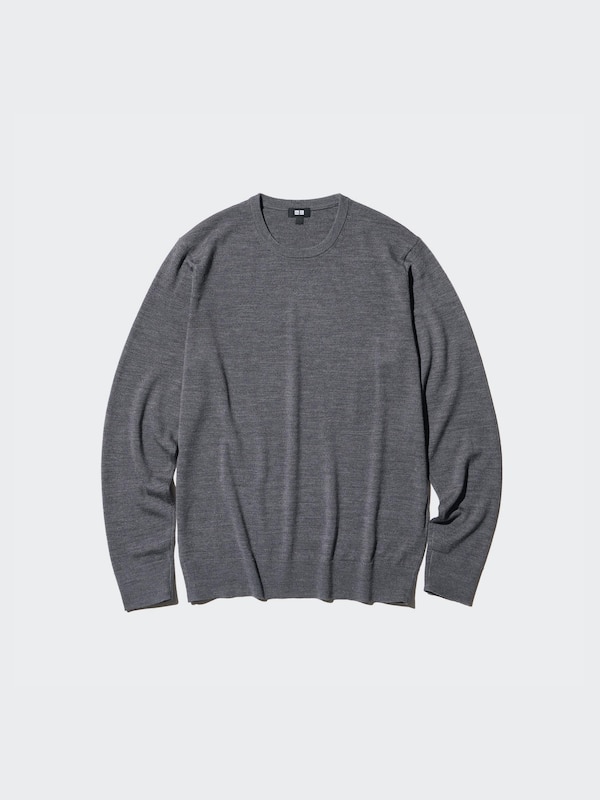Extra Fine Merino Crew Neck Long-Sleeve Sweater