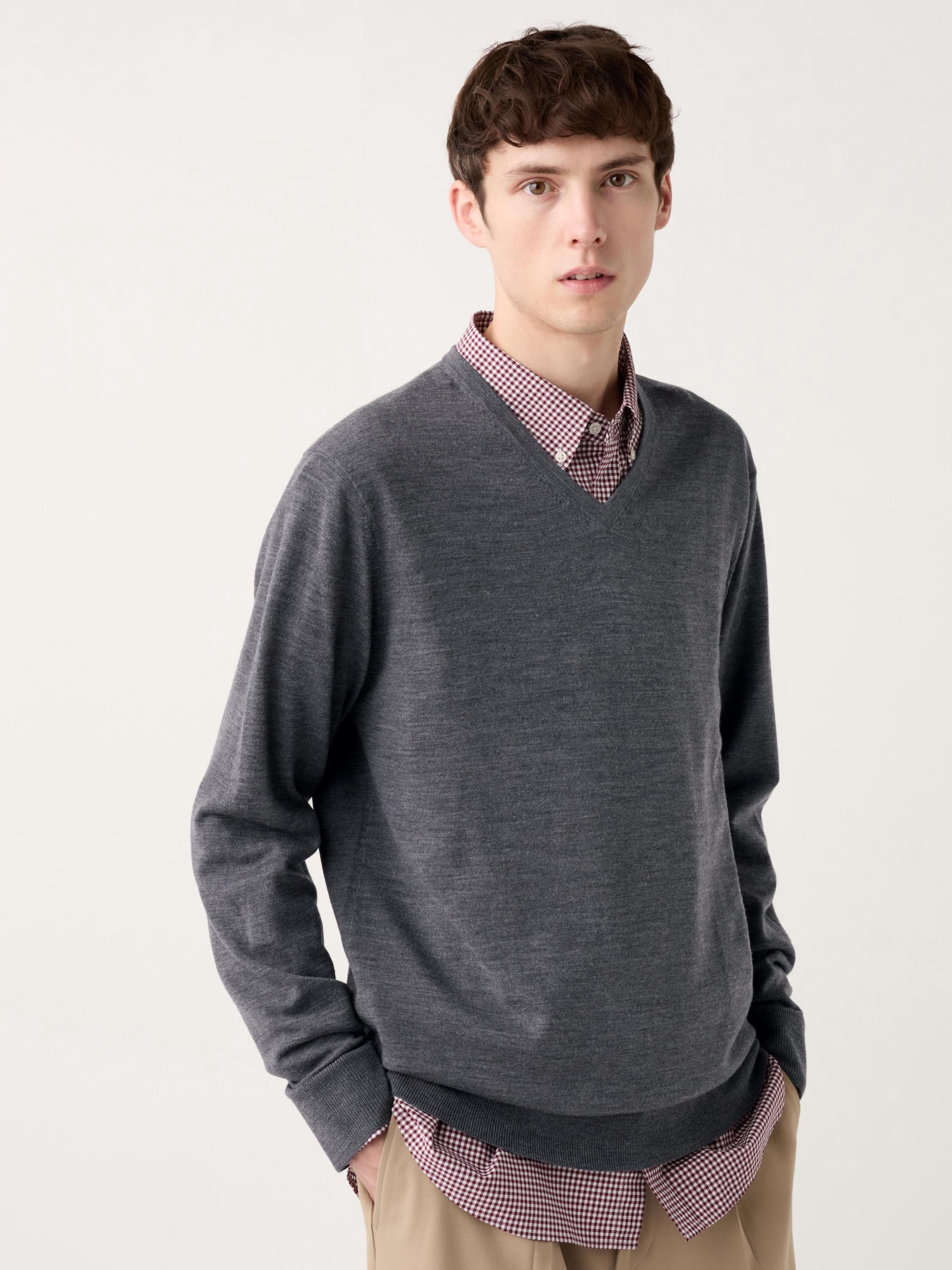 Uniqlo pull homme merinos sale