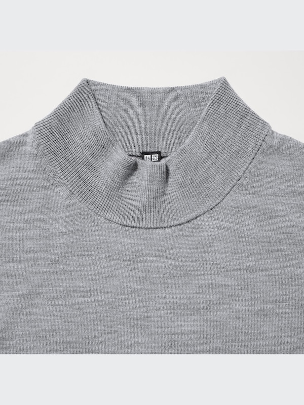 100% Extra feine Merinowolle Pullover mit Stehkragen