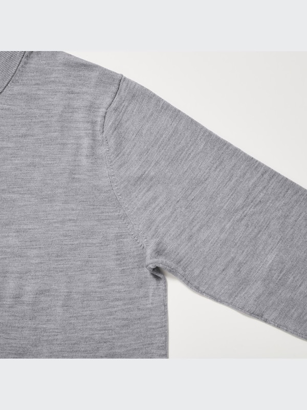 100% Extra feine Merinowolle Pullover mit Stehkragen