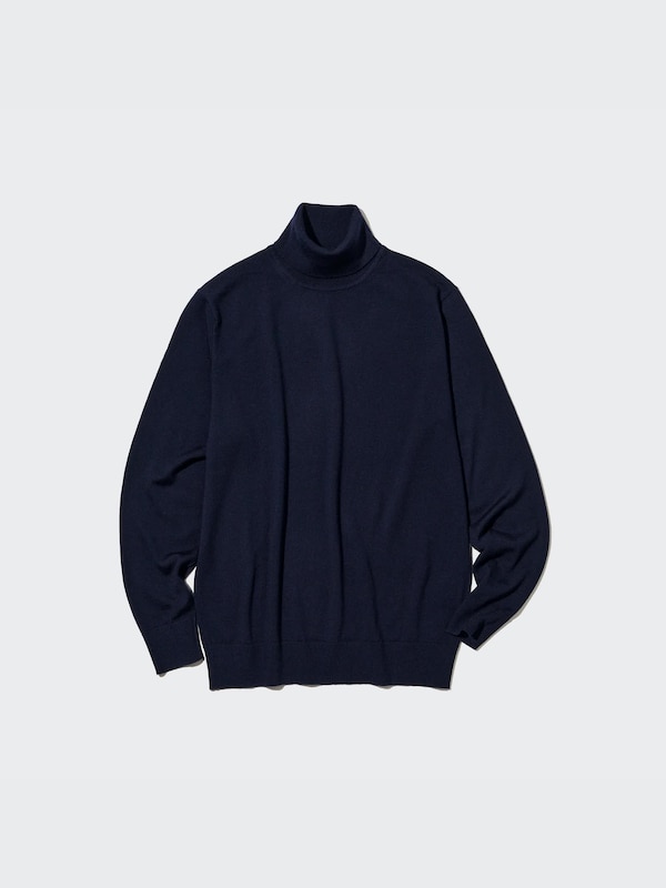 Extra Fine Merino Turtleneck Long-Sleeve Sweater