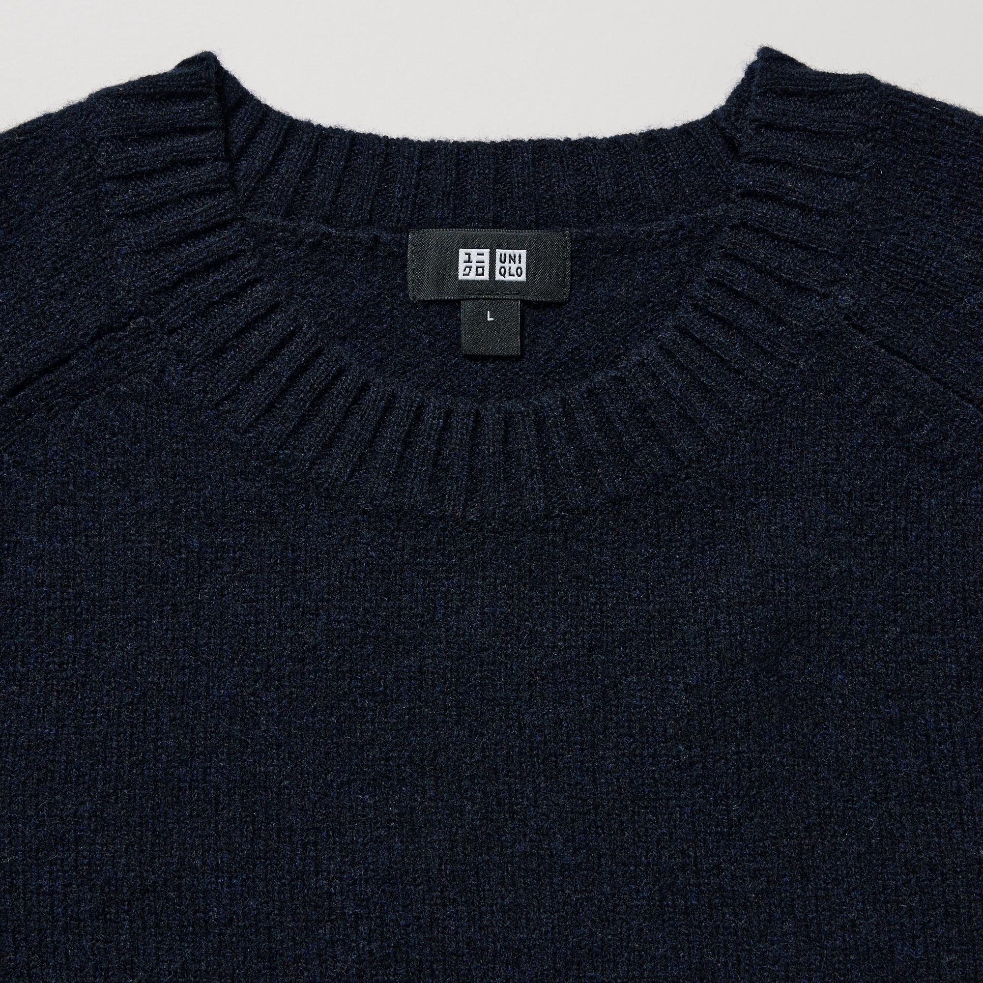 Navy lambswool crew 2025 neck jumper