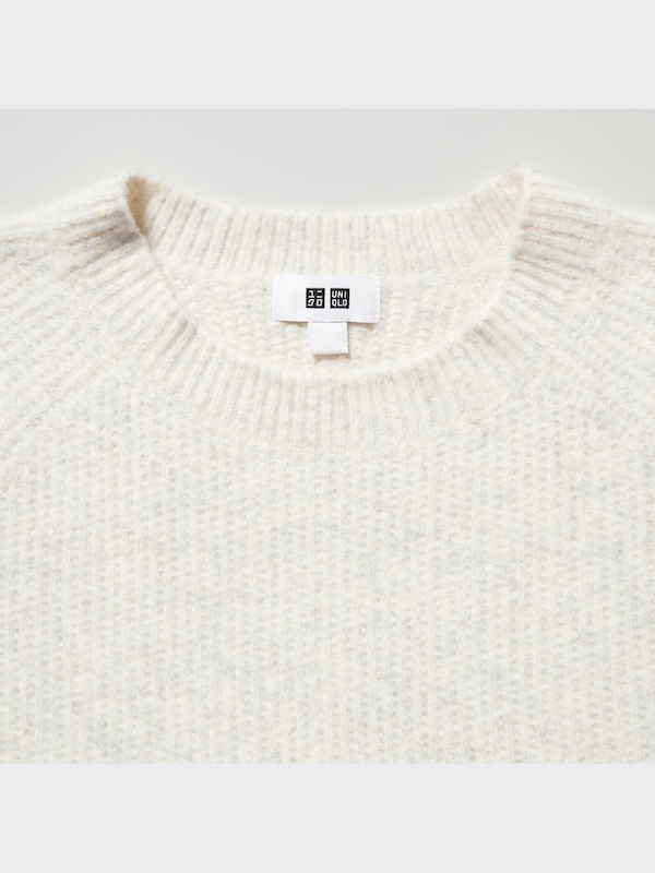3D Knit Souffle Yarn Long-Sleeve Sweater