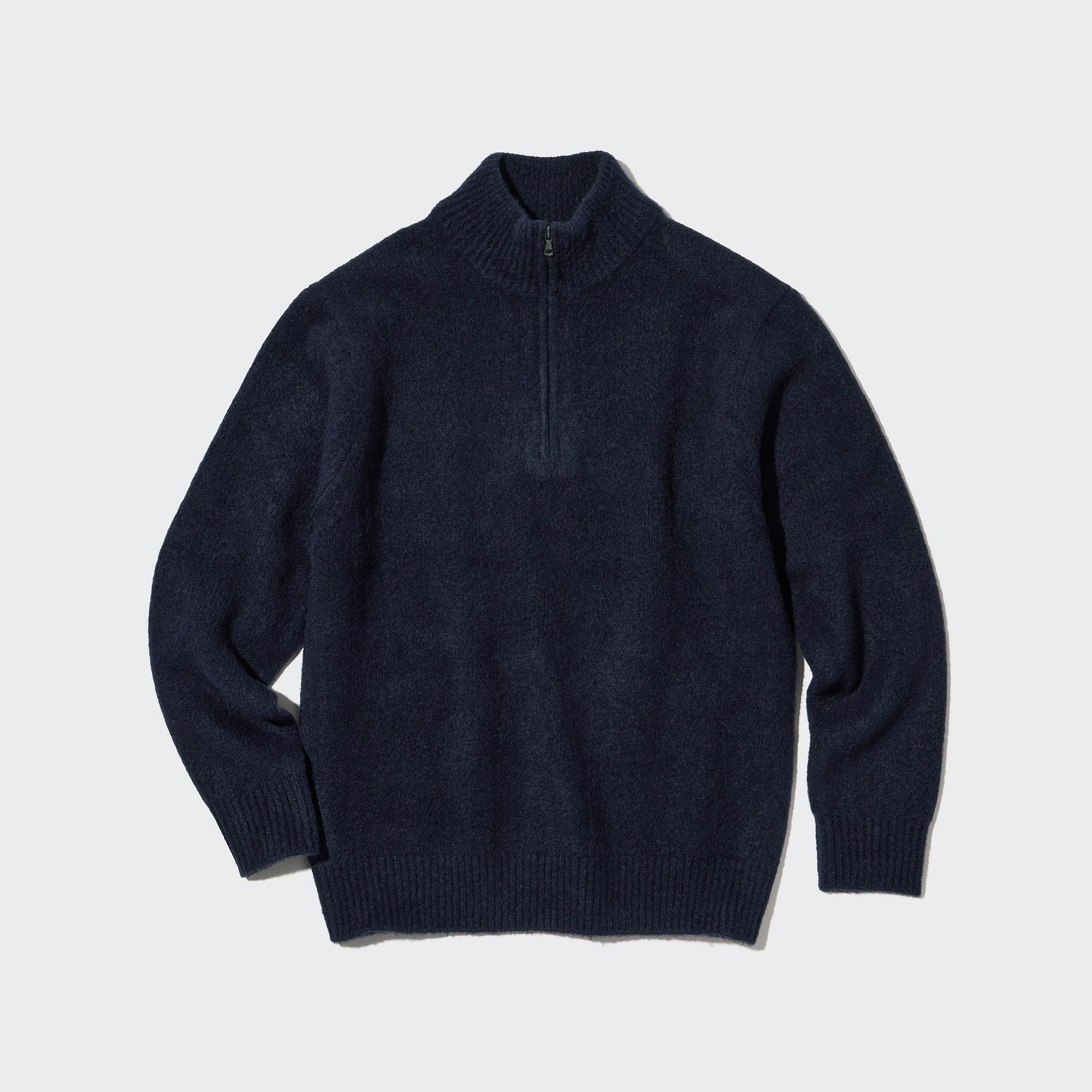 Navy half sale zip sweater