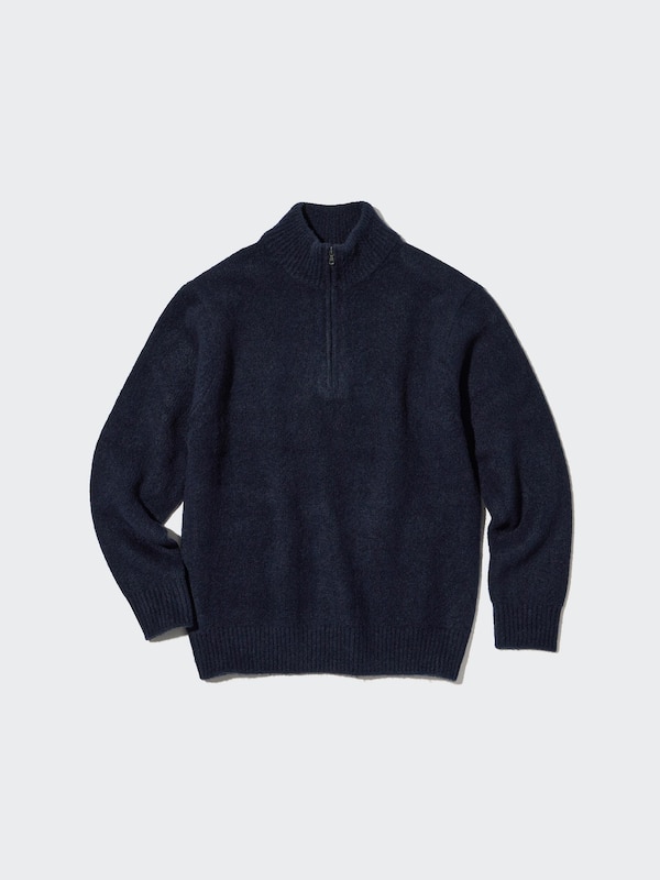 SOUFFLE YARN HALF-ZIP SWEATER