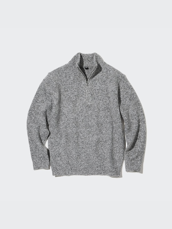 SOUFFLE YARN HALF-ZIP SWEATER