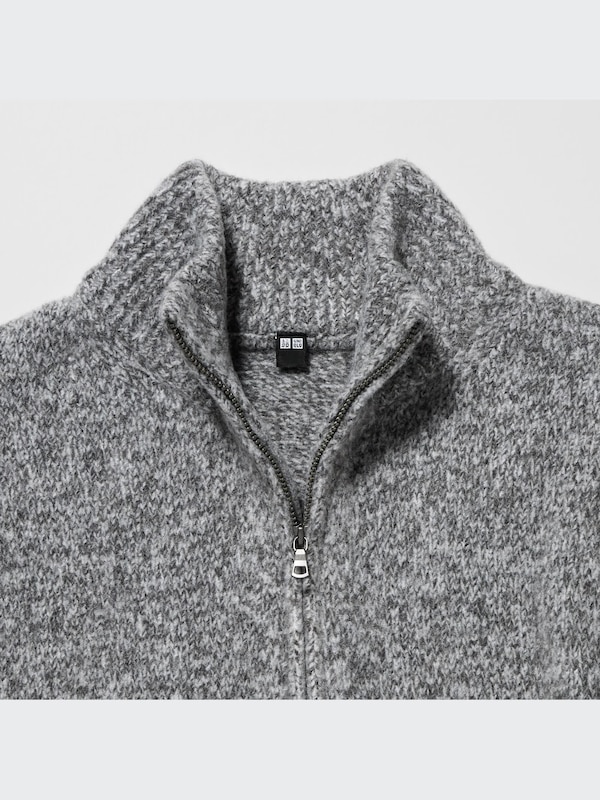 SOUFFLE YARN HALF-ZIP SWEATER