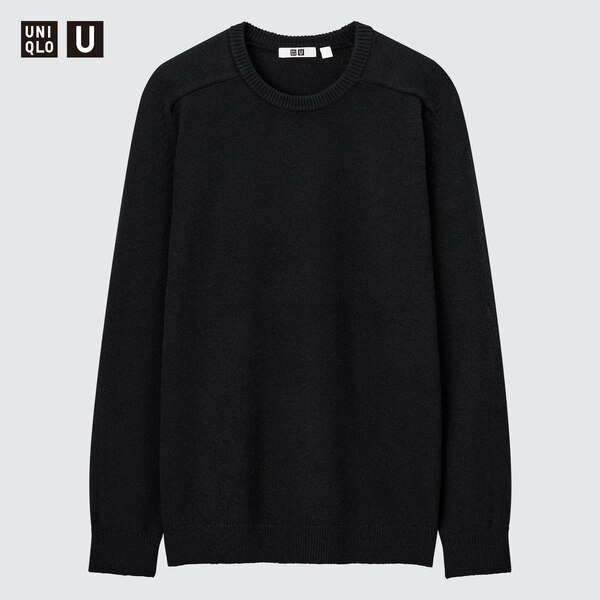 U Crepe Wool Crew Neck Sweater | UNIQLO US