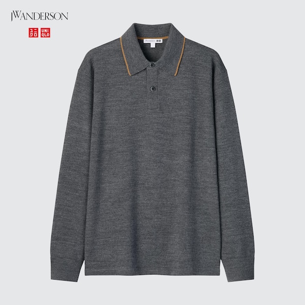Merino Blend Knitted Polo Shirt (JW Anderson) | UNIQLO US