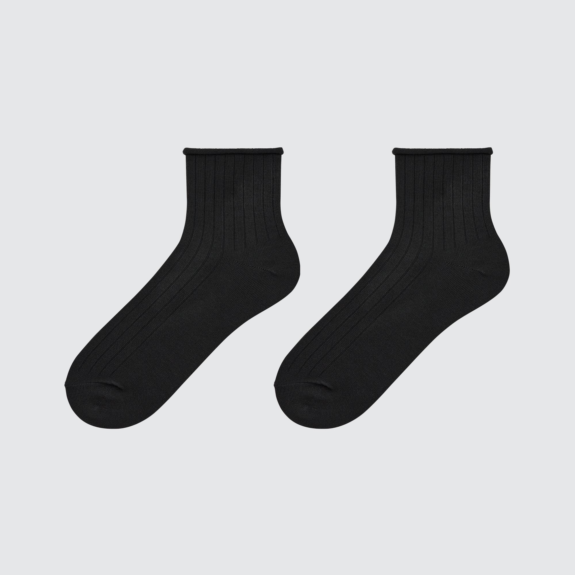 UNIQLO HEATTECH Crew Top Roll Socks (2 Pairs) StyleHint