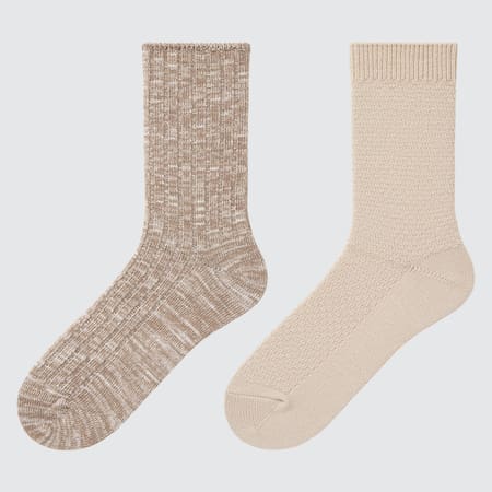 HEATTECH Slub Yarn Socks (Two Pairs)