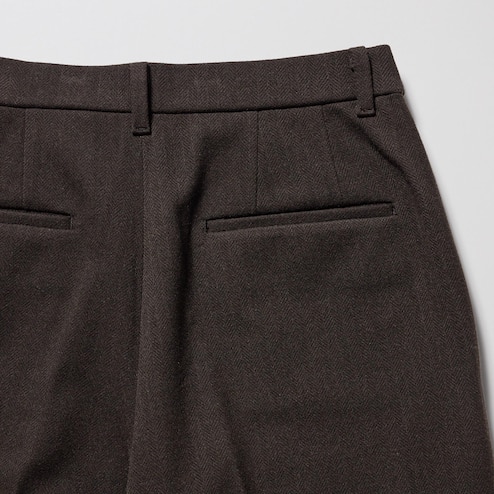 Uniqlo Womens Pants  Smart 2-Way Stretch Brushed Ankle-Length Pants  DARKBROWN * Moticommodity