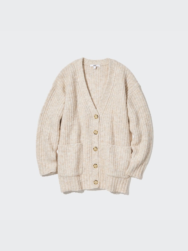 Low Gauge V-Neck Long-Sleeve Cardigan