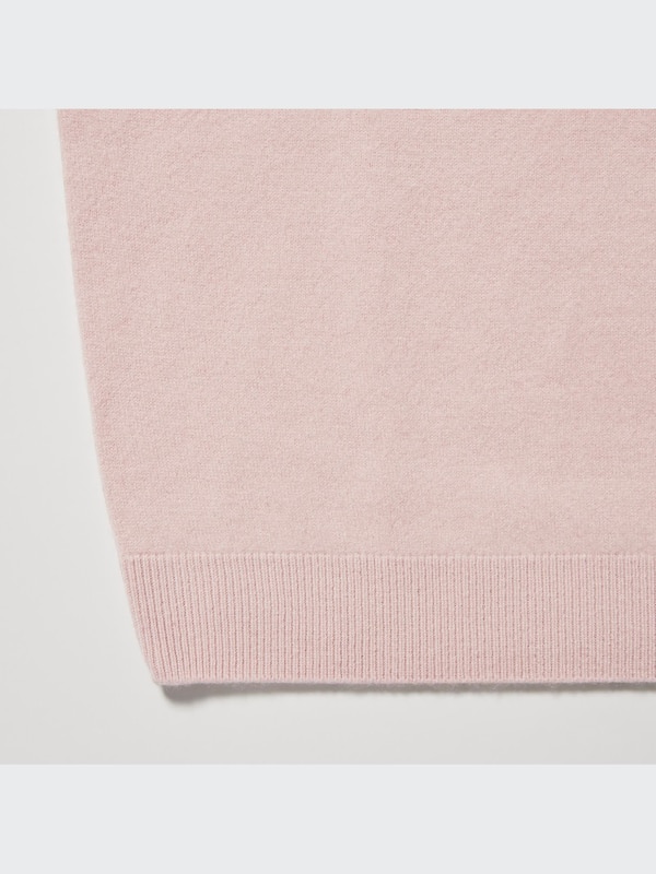 3D Knit Cashmere Crew Neck Long-Sleeve Sweater