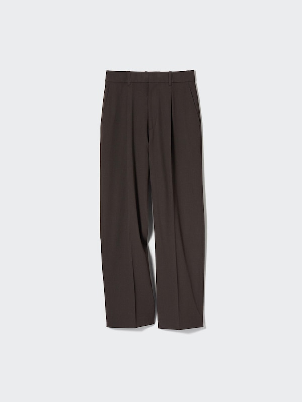 Wide-Fit Pleated Pants