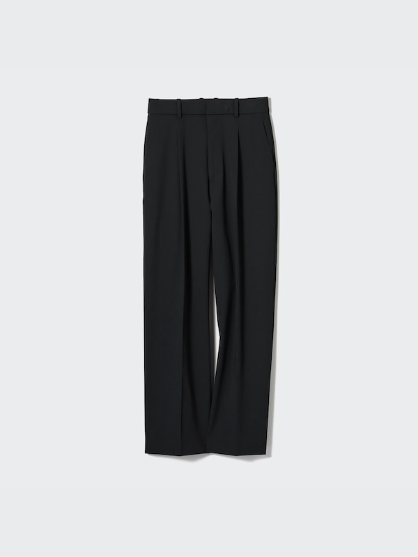 Wide-Fit Pleated Pants