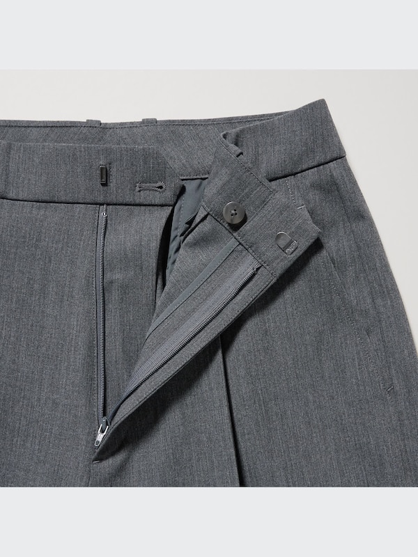 Wide-Fit Pleated Pants