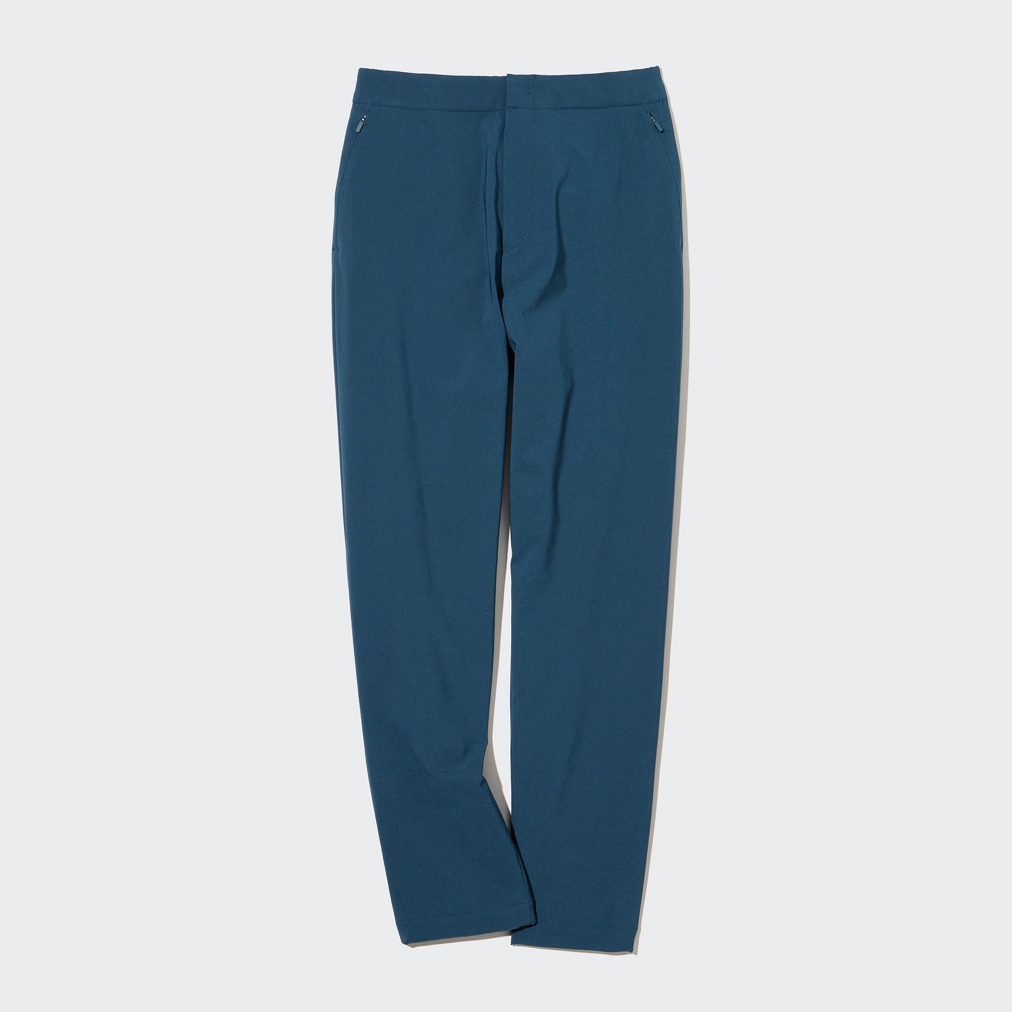 Uniqlo Dress Pants Womens 30x30.5 Navy Blue Pinstripe Heat Tech