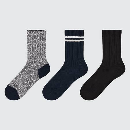 Low Gauge Slub Socks (Three Pairs)