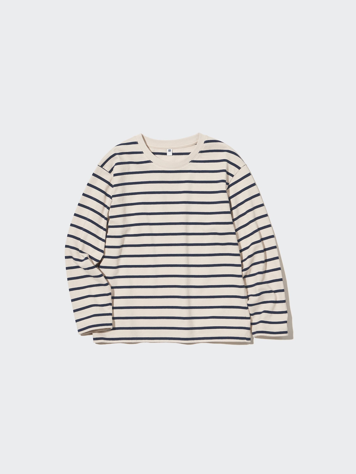 Saint Laurent★素敵！Blue Cotton Striped Crewneck T-shirt Saint Laurent Men's Blue Cotton Striped Crewneck T-shirt