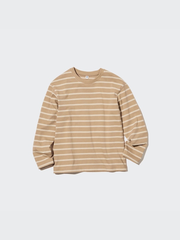 Striped Crew Neck Long-Sleeve T-Shirt