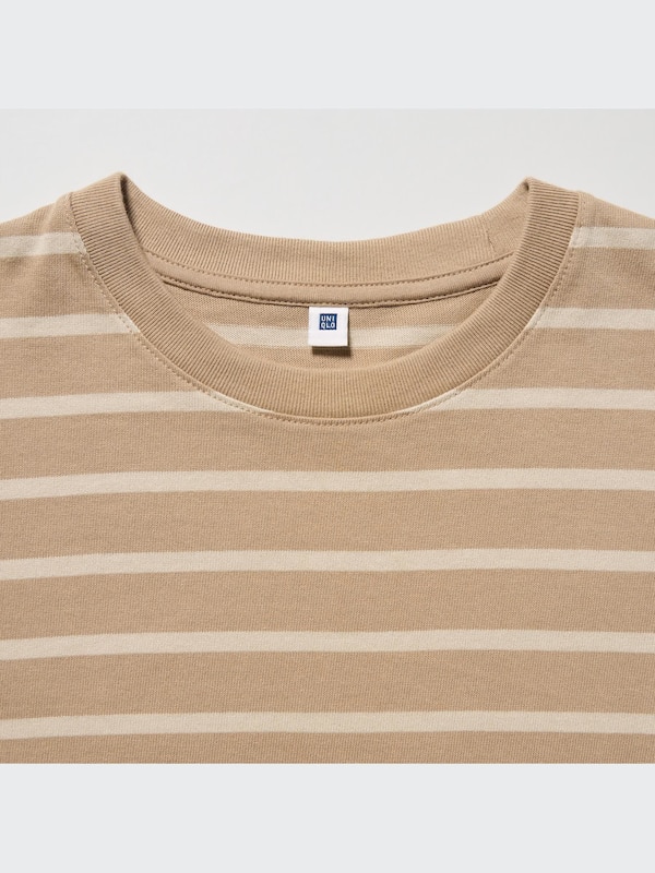 Striped Crew Neck Long-Sleeve T-Shirt