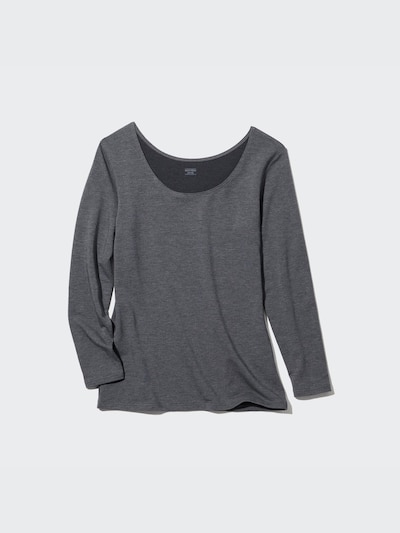 HEATTECH Cotton Scoop Neck T-Shirt (Extra Warm) | Long Sleeve