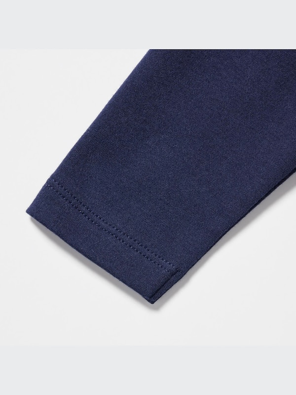 Brushed Cotton Crew Neck Color Block Long-Sleeve T-Shirt