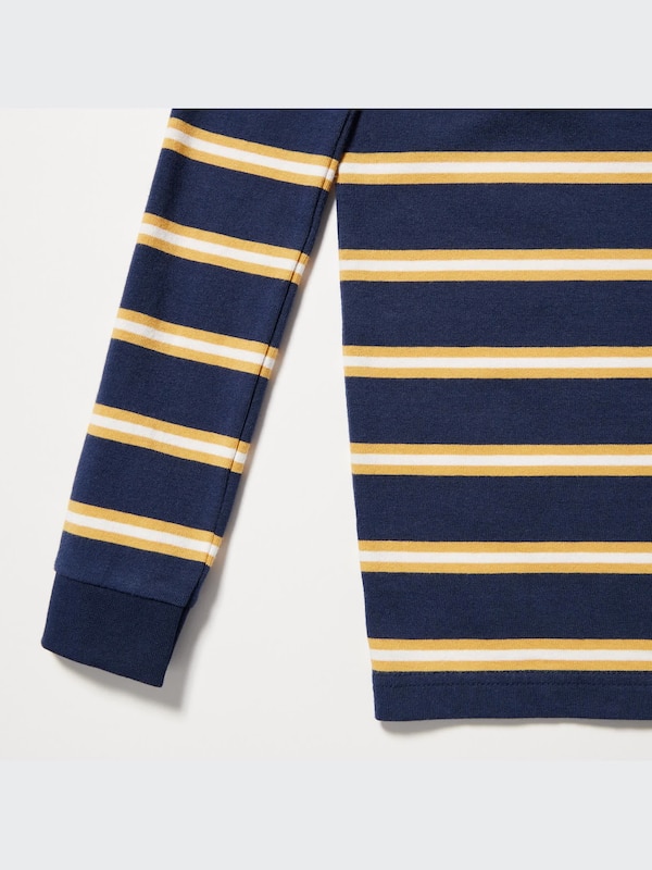 Ultra Stretch Waffle Sweat Long-Sleeve Striped Set