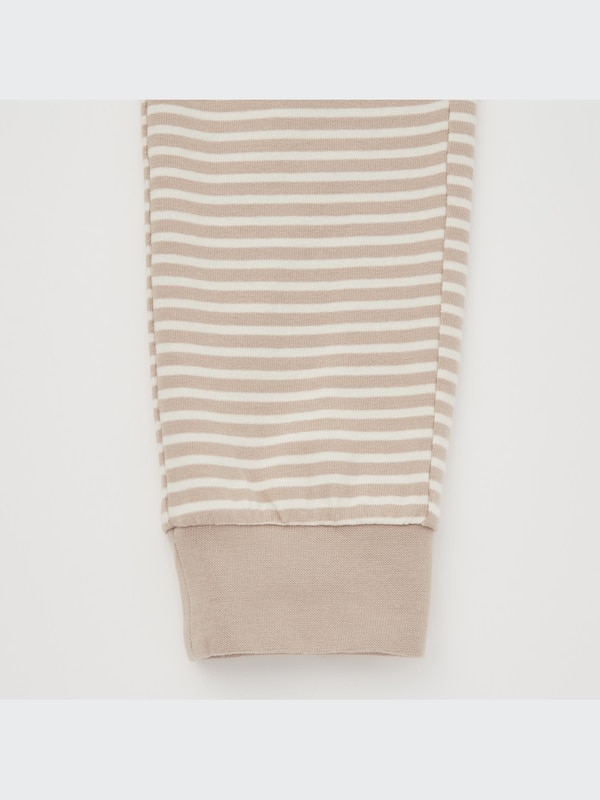 Ultra Stretch Sweat Long-Sleeve Striped Set