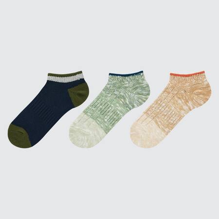 Kids Melange Short Socks (Three Pairs)