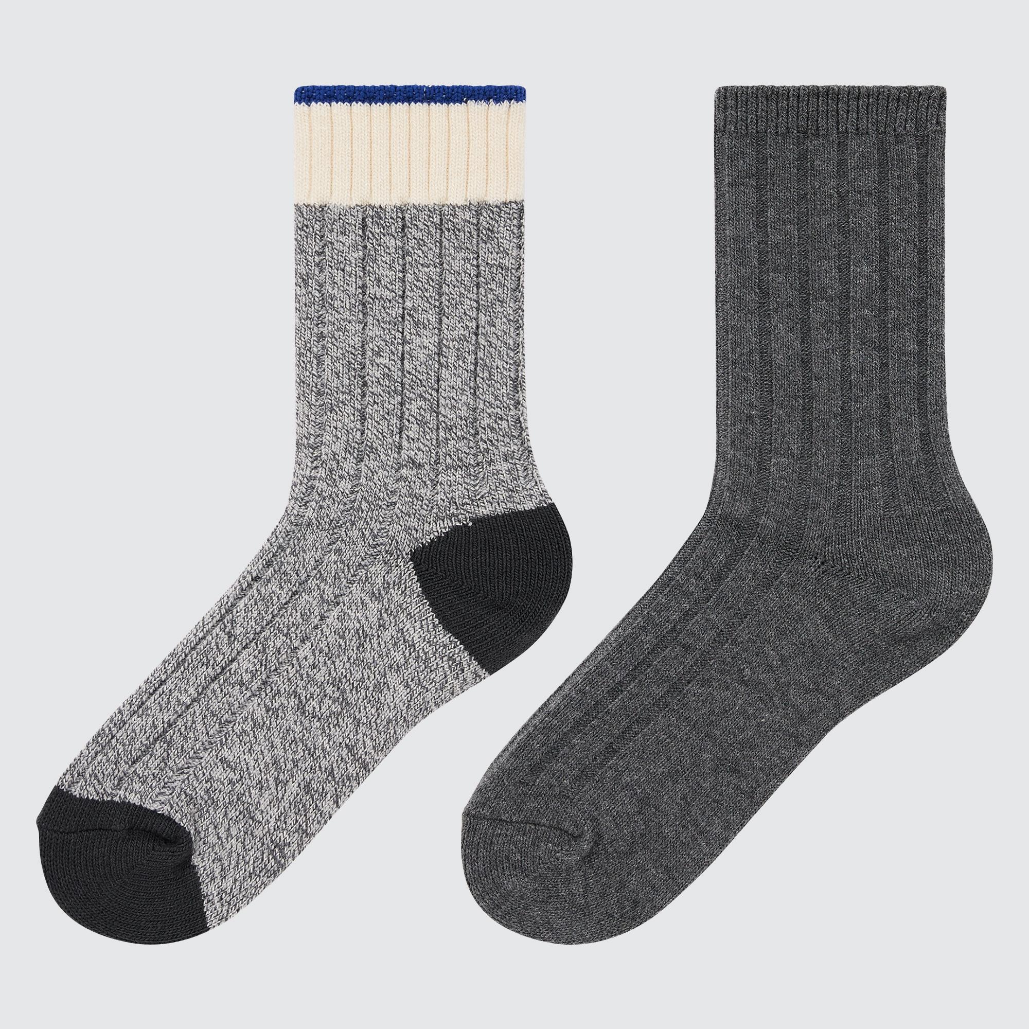 Kids HEATTECH Colour Block Socks (Two Pairs) | UNIQLO