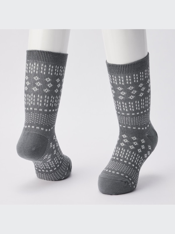 Girls HEATTECH Socks (Fair Isle, 2 Pairs)