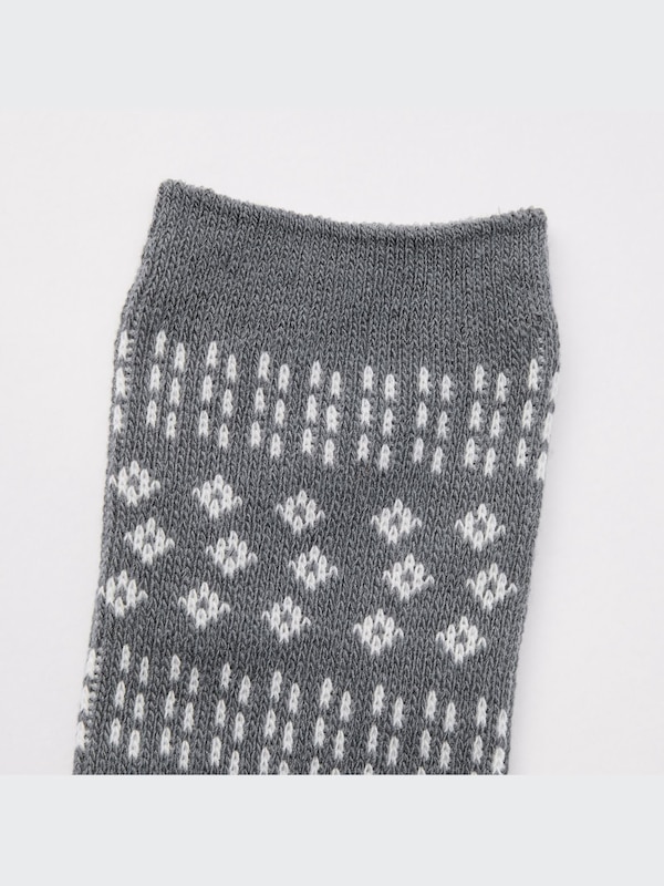 Girls HEATTECH Socks (Fair Isle, 2 Pairs)