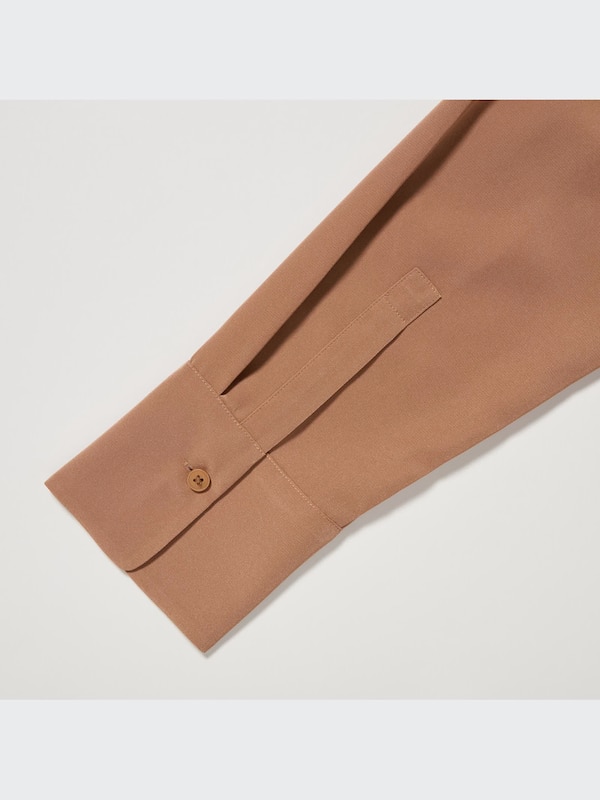 Shiny Long-Sleeve Blouse