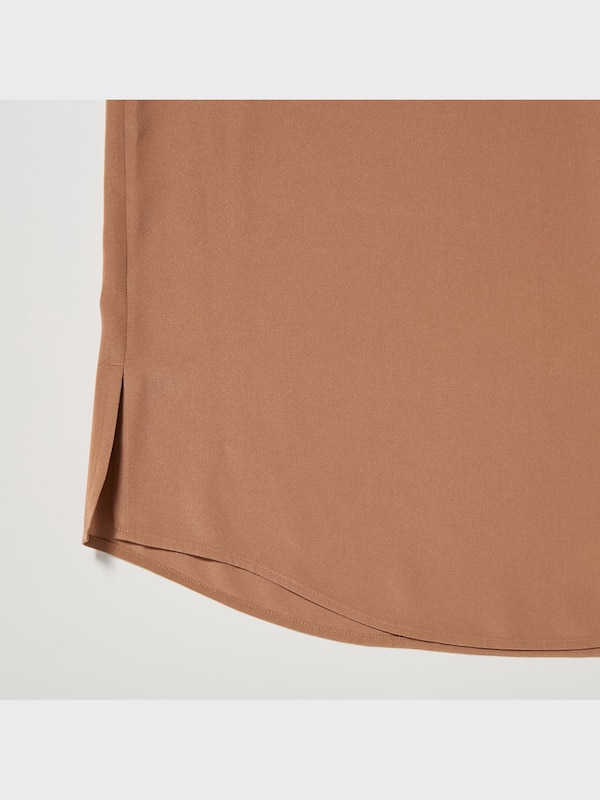 Shiny Long-Sleeve Blouse