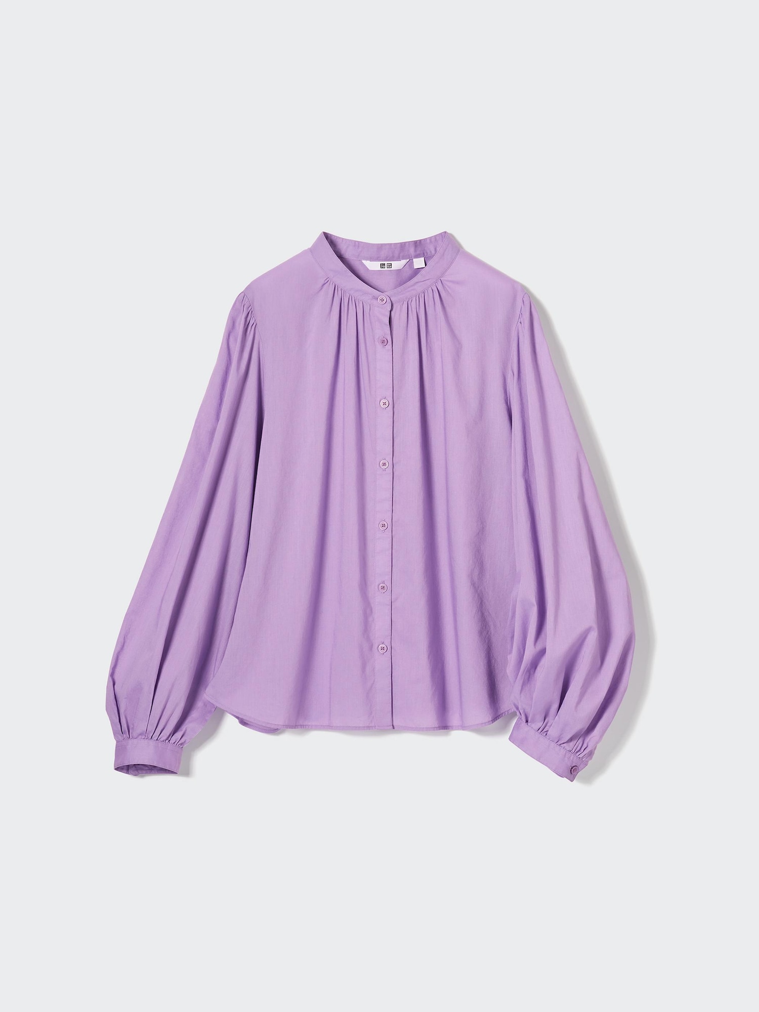 Cotton Volume Long-Sleeve Blouse | UNIQLO US
