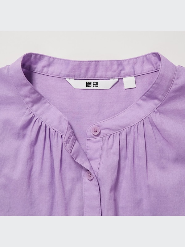 Cotton Volume Long-Sleeve Blouse