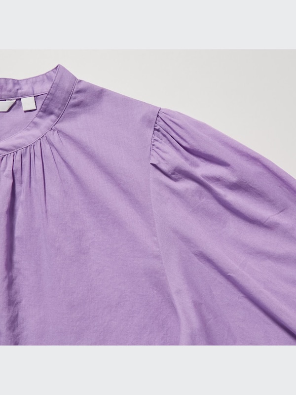 Cotton Volume Long-Sleeve Blouse